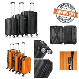 Sets Spinner 4-wheel Suitcase Carry On Hard Side