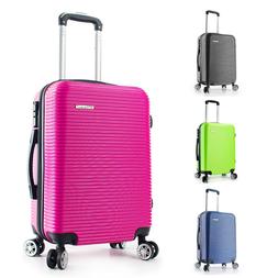 Hard Lightweight Case Four Wheels 360 Degrees Blue