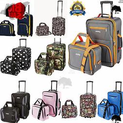 Bag With Wheel Rolling Set 2 Piece Suitcase 45 Colors