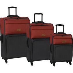 Duotone 4 Wheel 3 Piece Set 11 Colors Luggage Set New