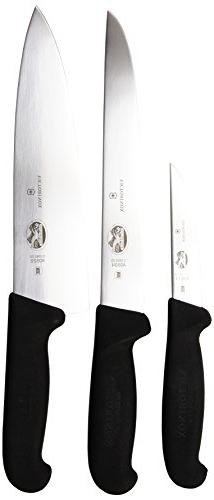 Victorinox Cutlery 3-Piece Chef's Set, Black Fibrox Handles