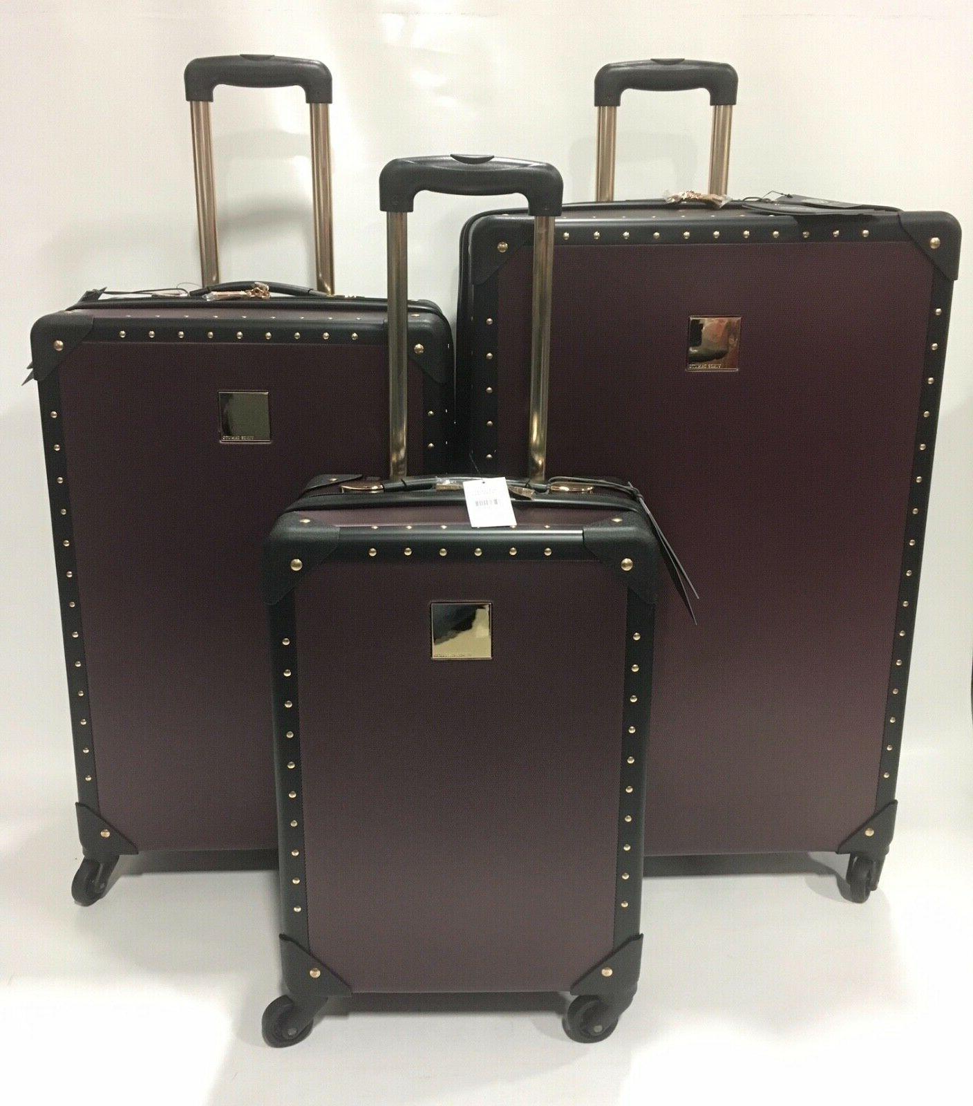 new elizah 3pc luggage set spinner wheels