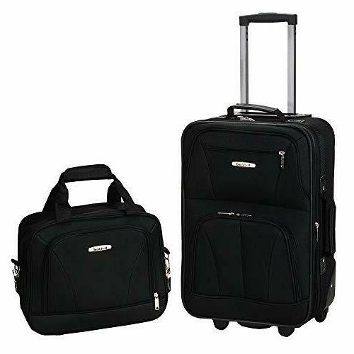 Rockland 2-Piece Polycarbonate/ABS Upright Luggage Set