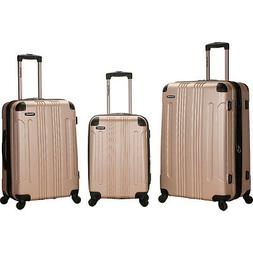 London 3-piece Hardside Spinner Luggage Set New