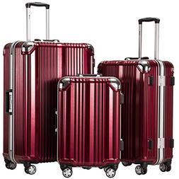 Aluminium Frame Suitcase 3 Piece Set With Tsa Lock 100% Pc