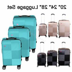 Set Abs Trolley Suitcase 360&deg; Spinner Wheels Lock