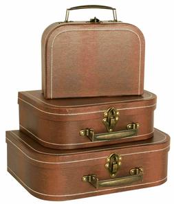 Travel Set Antique Trunk Chest Box Bag Storage Basket